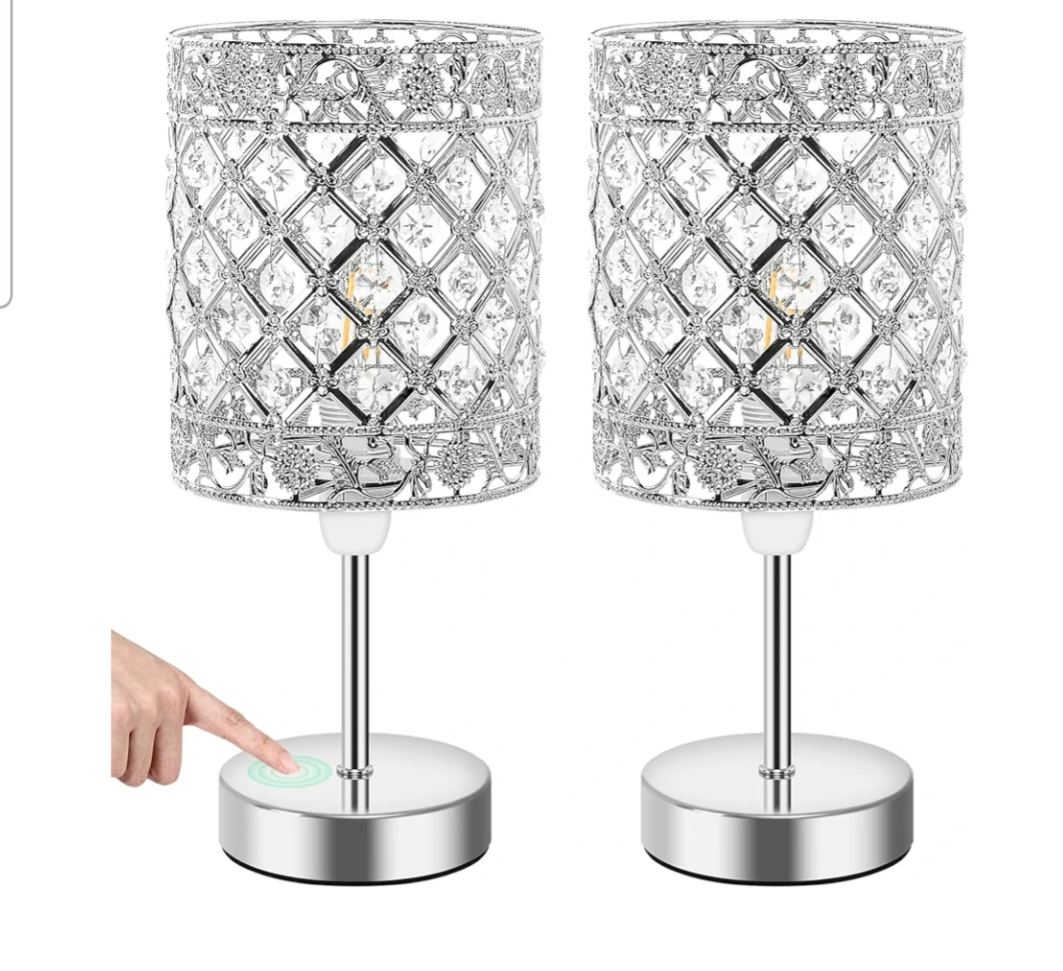 2 silver touch lamp
