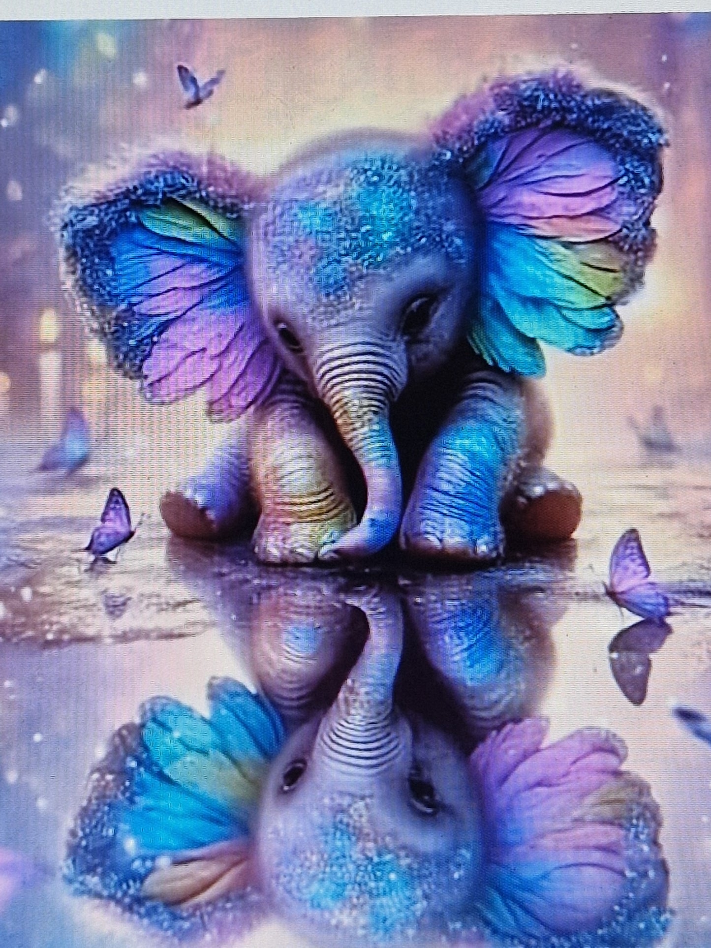 Butterfly elephant diamond art