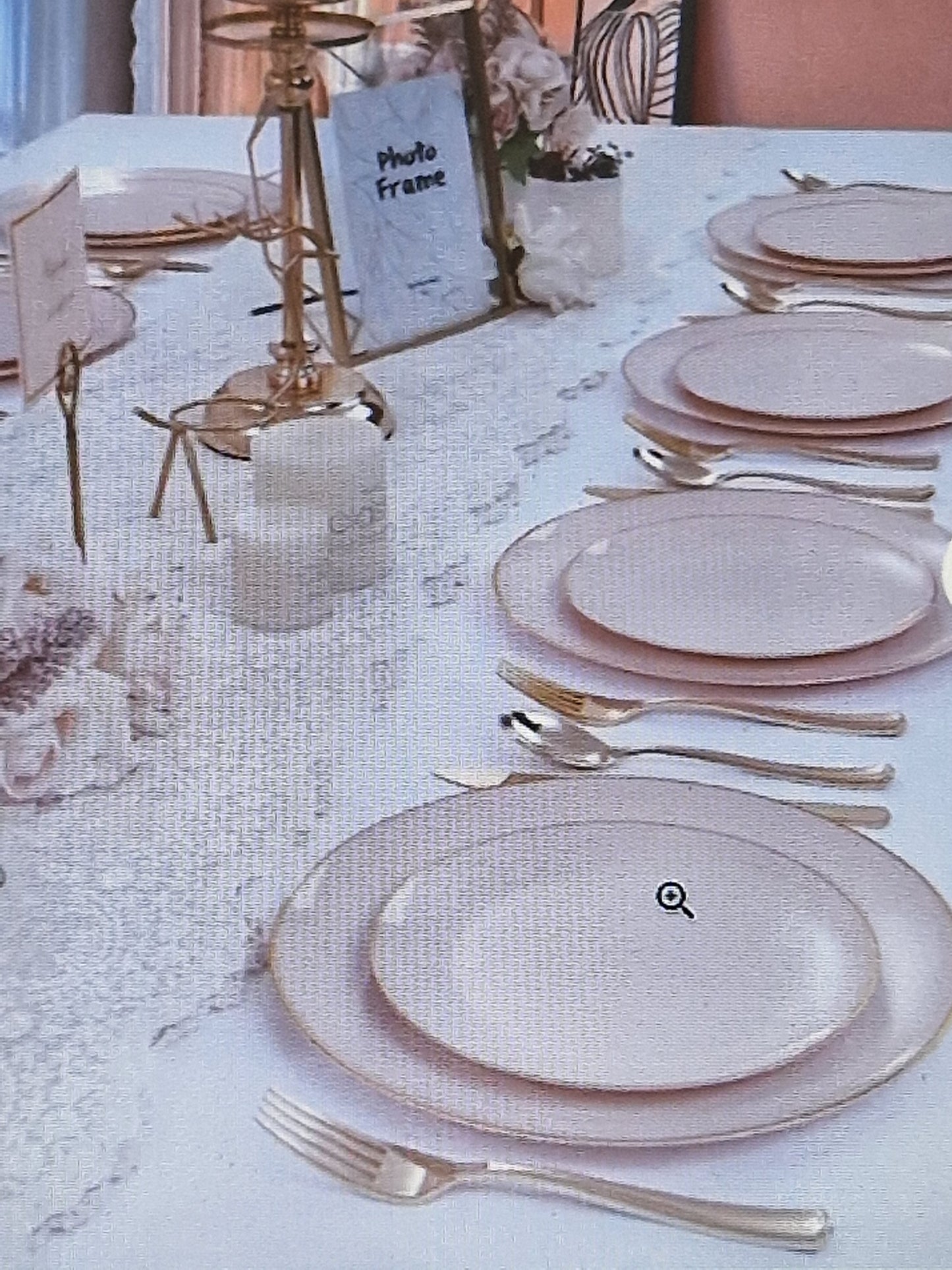 40pc pink dinner set