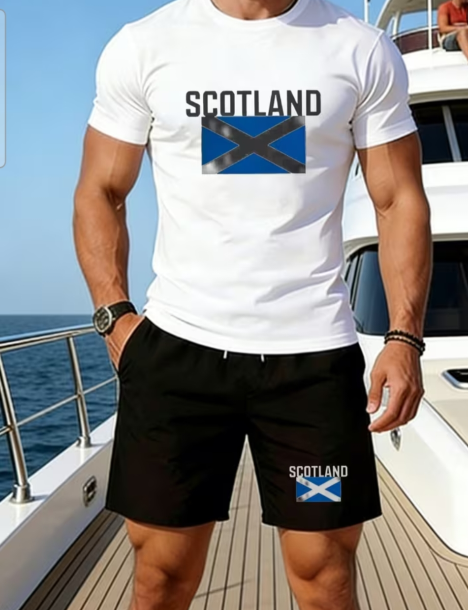 Mens t shirt and short set