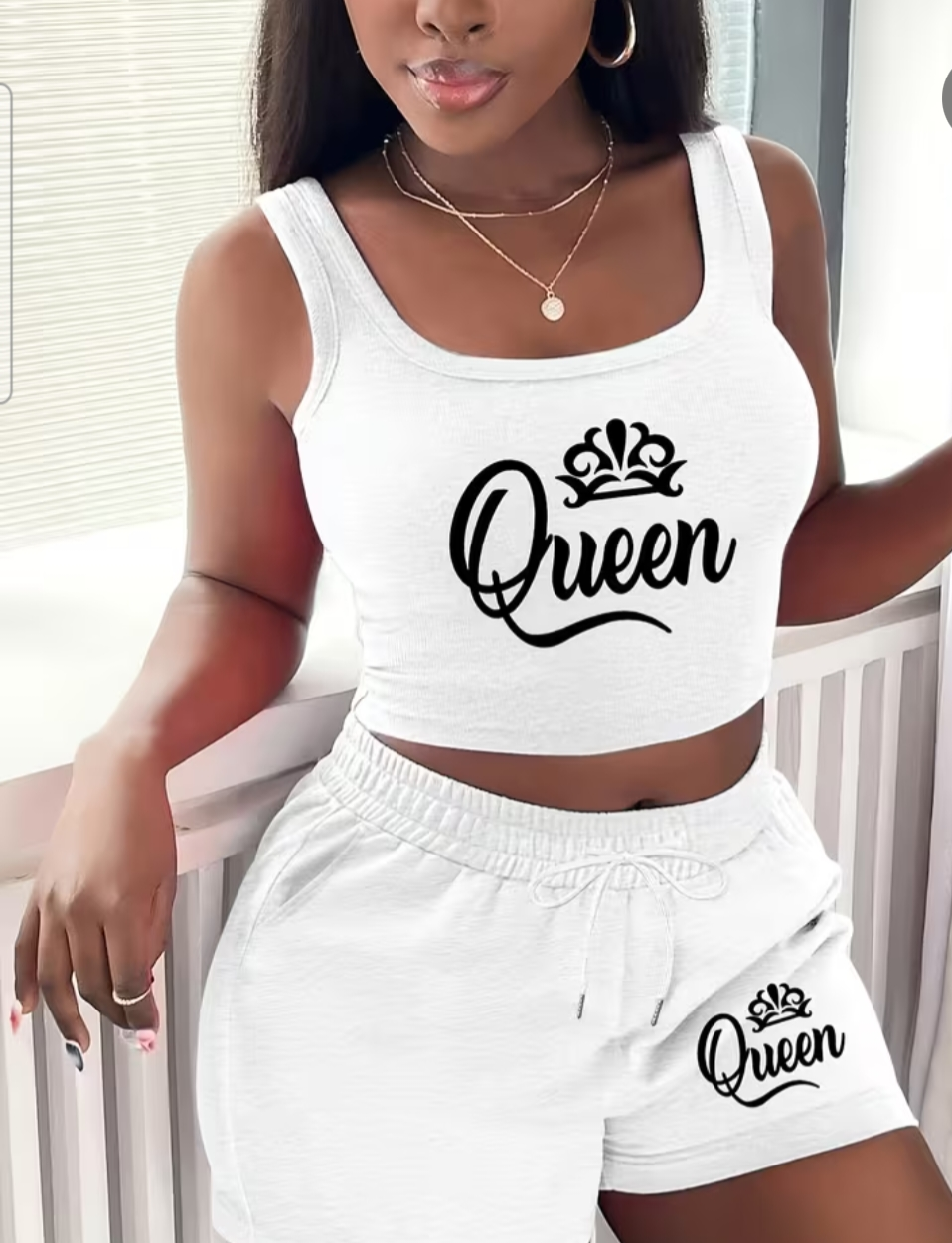 Womens vest top short set