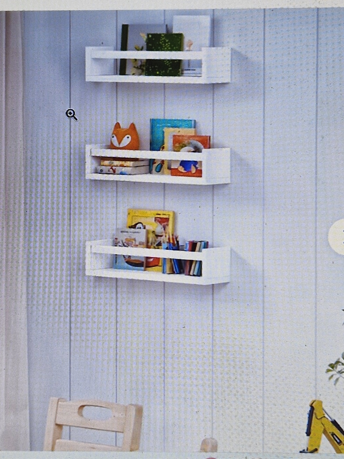 Wooden floating shelves