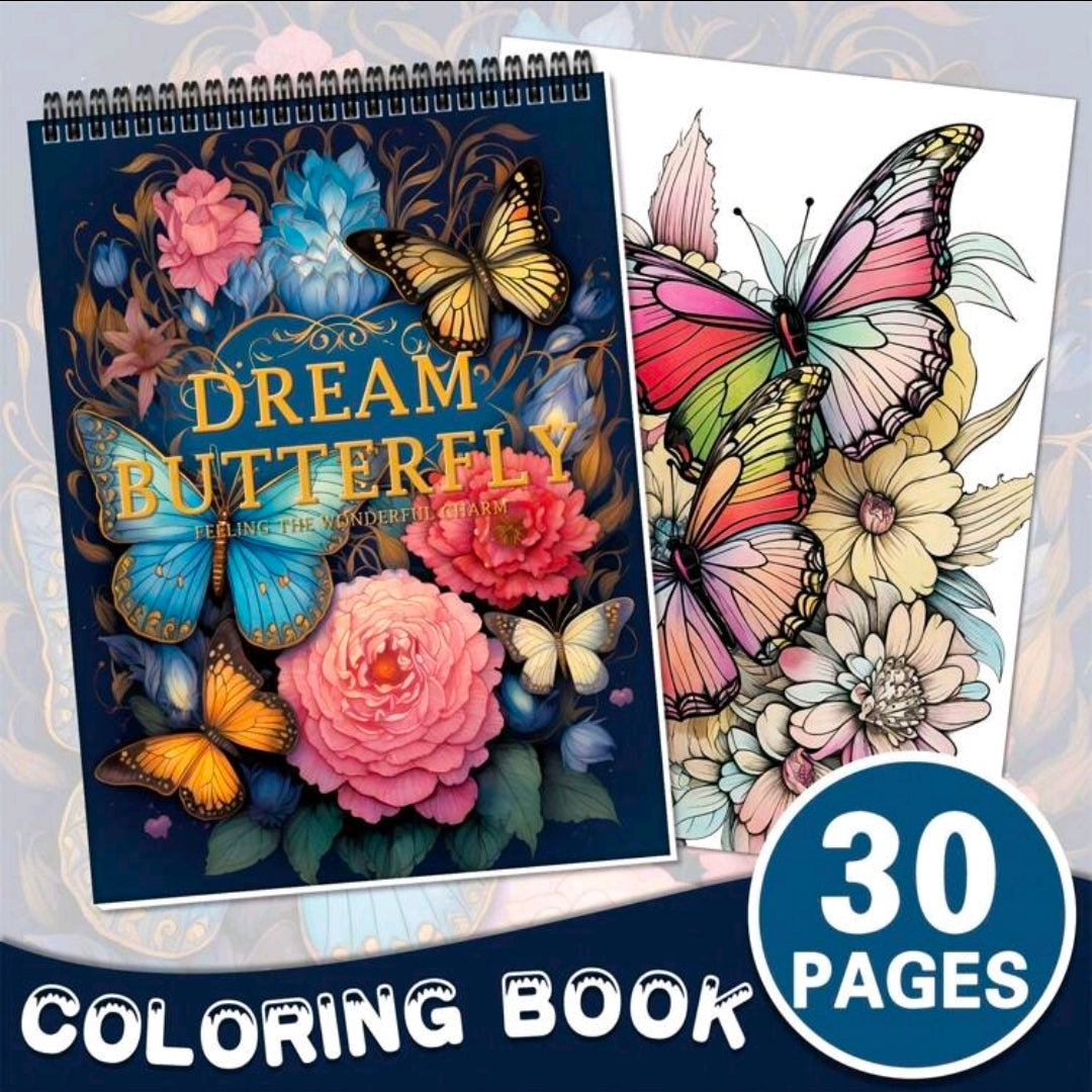 Dream butterfly adult colouring book