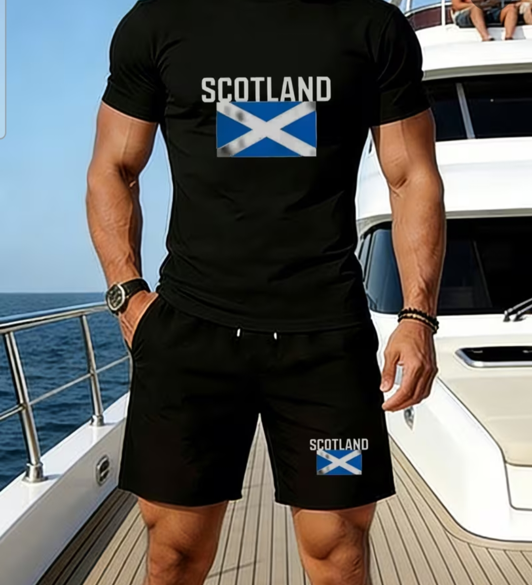 Mens t shirt and short set