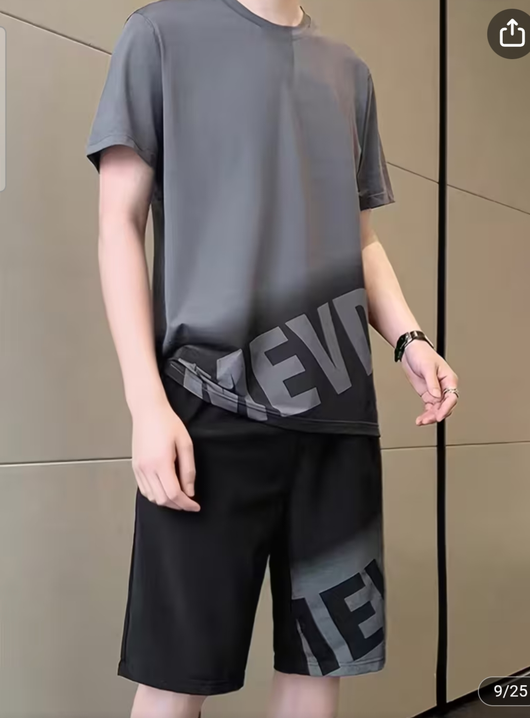 2pcs youth t shirt and short set