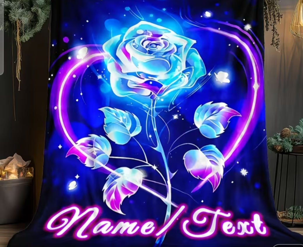 Personalised rose blanket