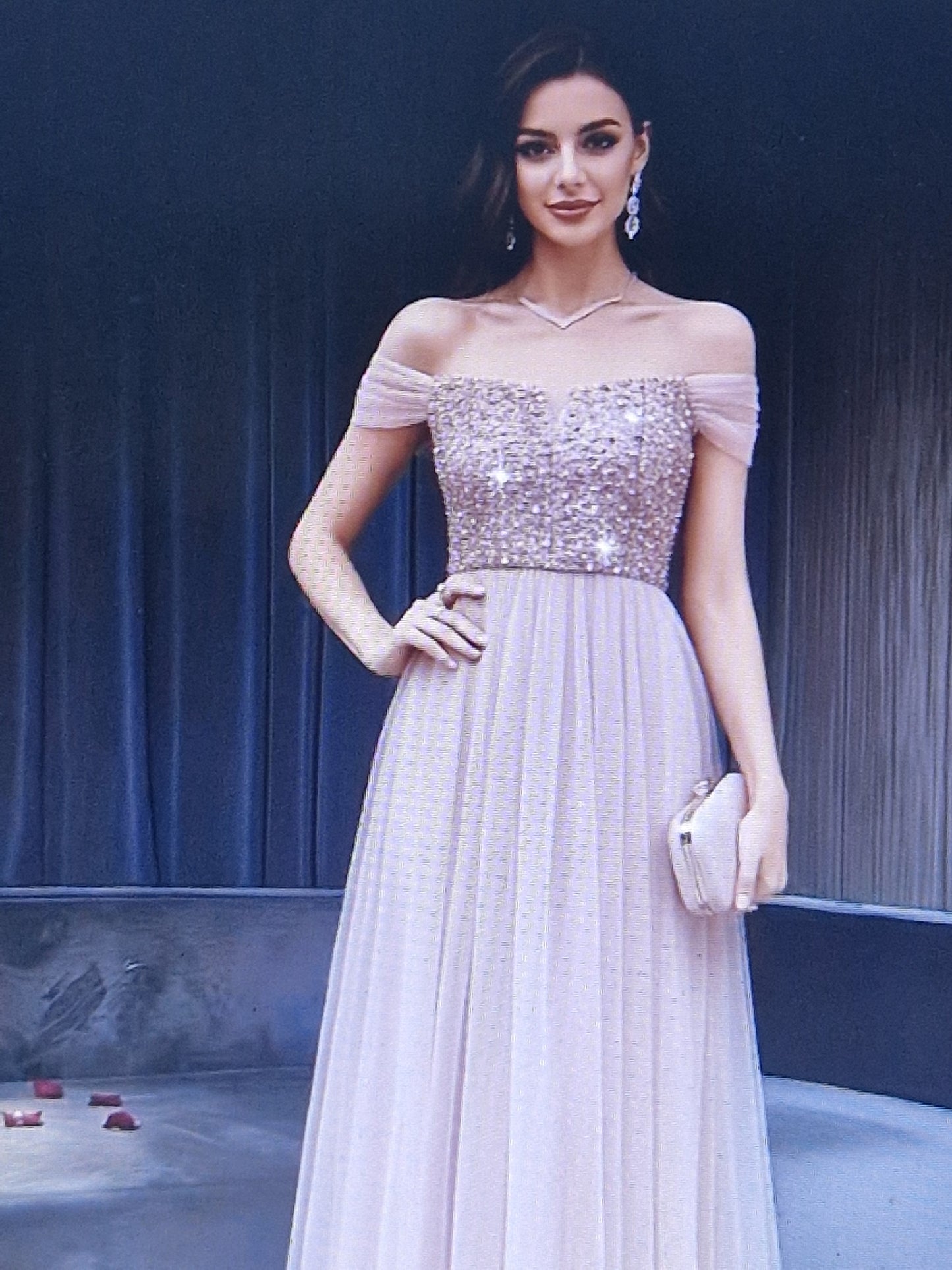 Woman's sequin mesh dress