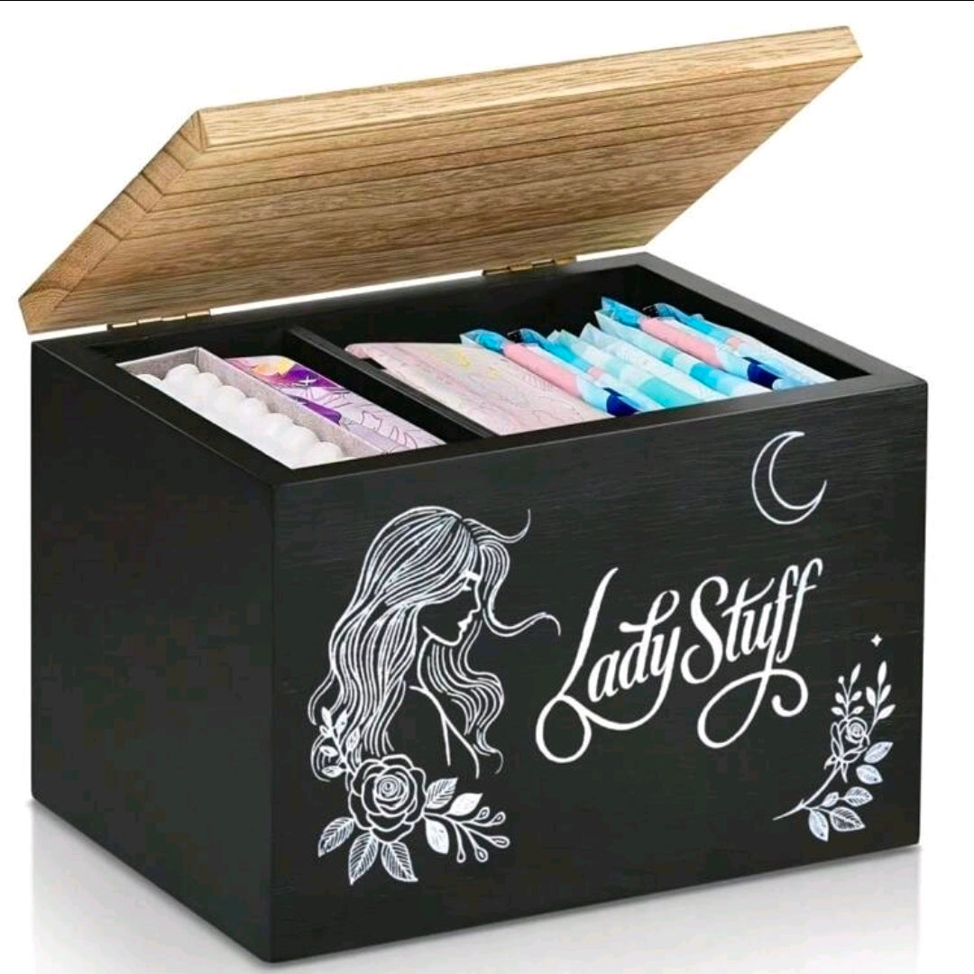 Bathroom storage box with lid