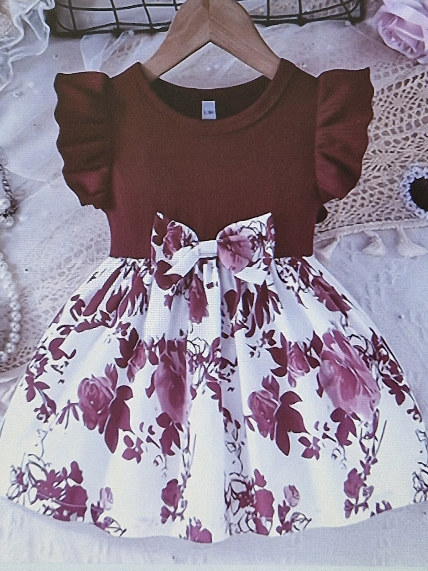 Girls floral print dress