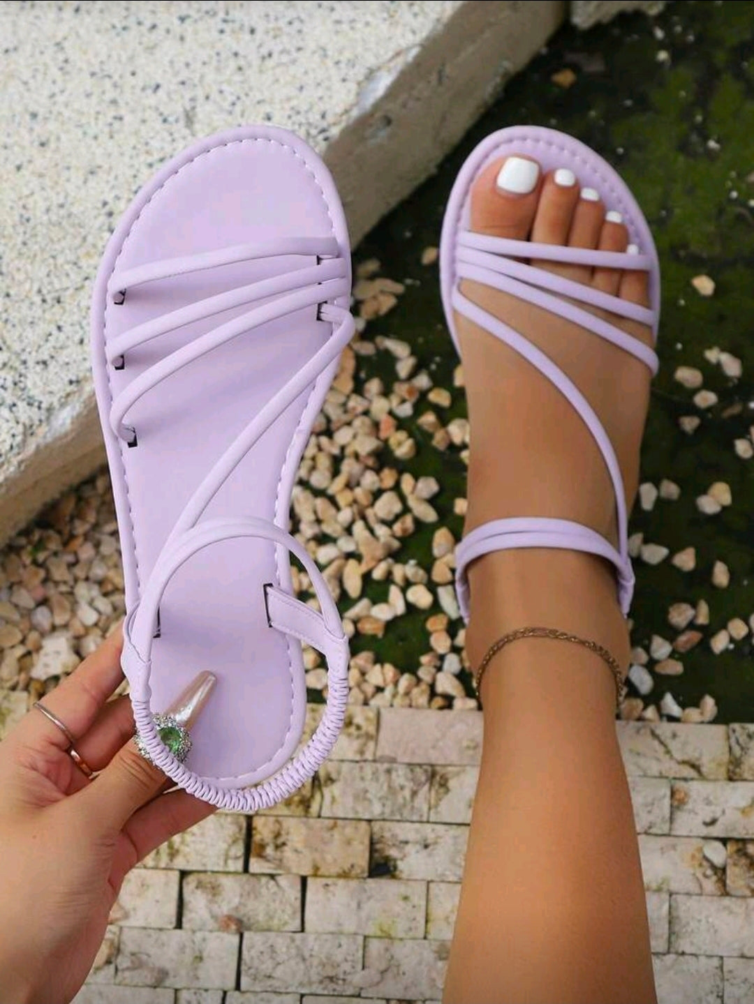 Woman's slip on sandles