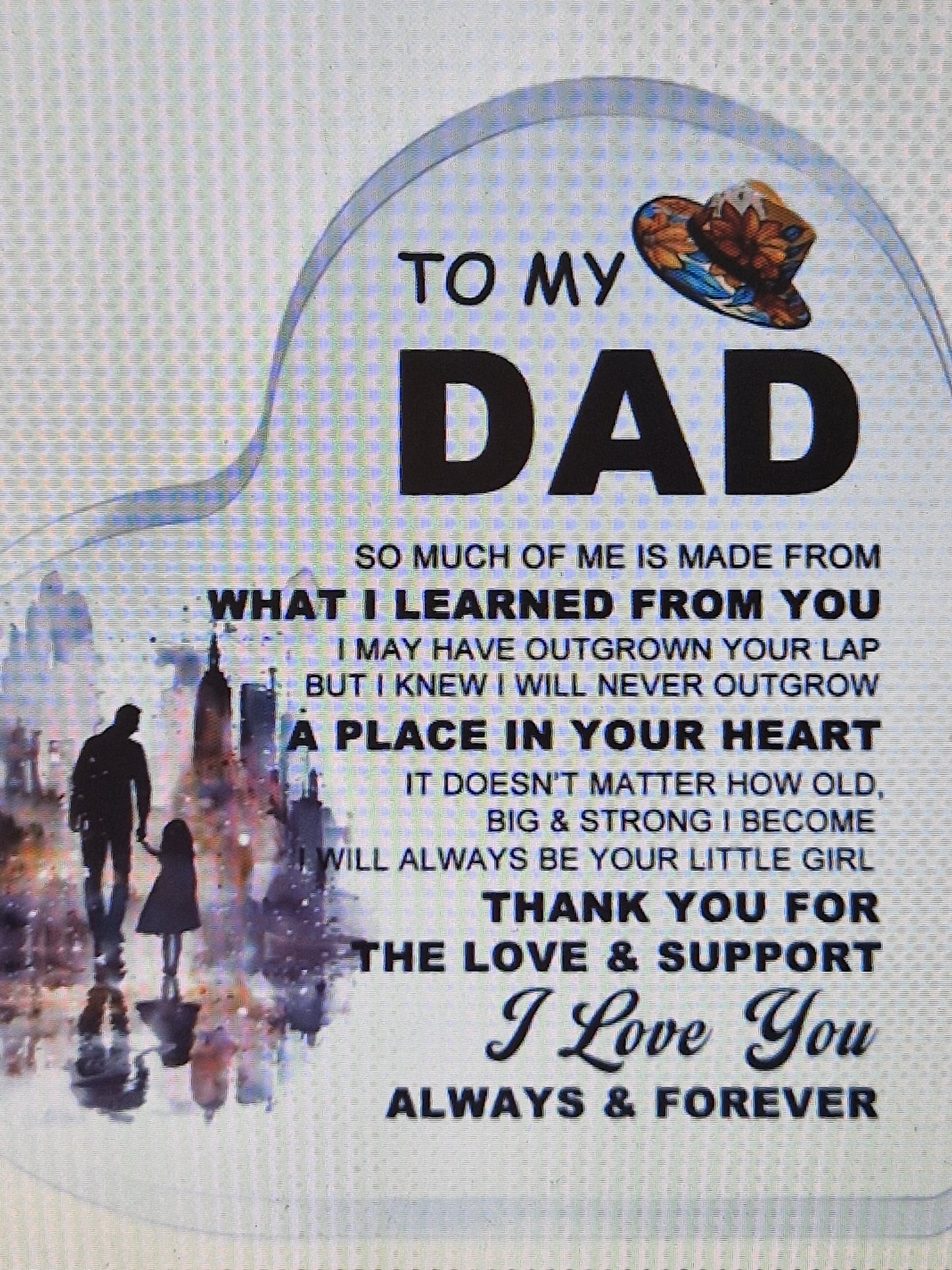 Cherished heart shape acrylic keepsake