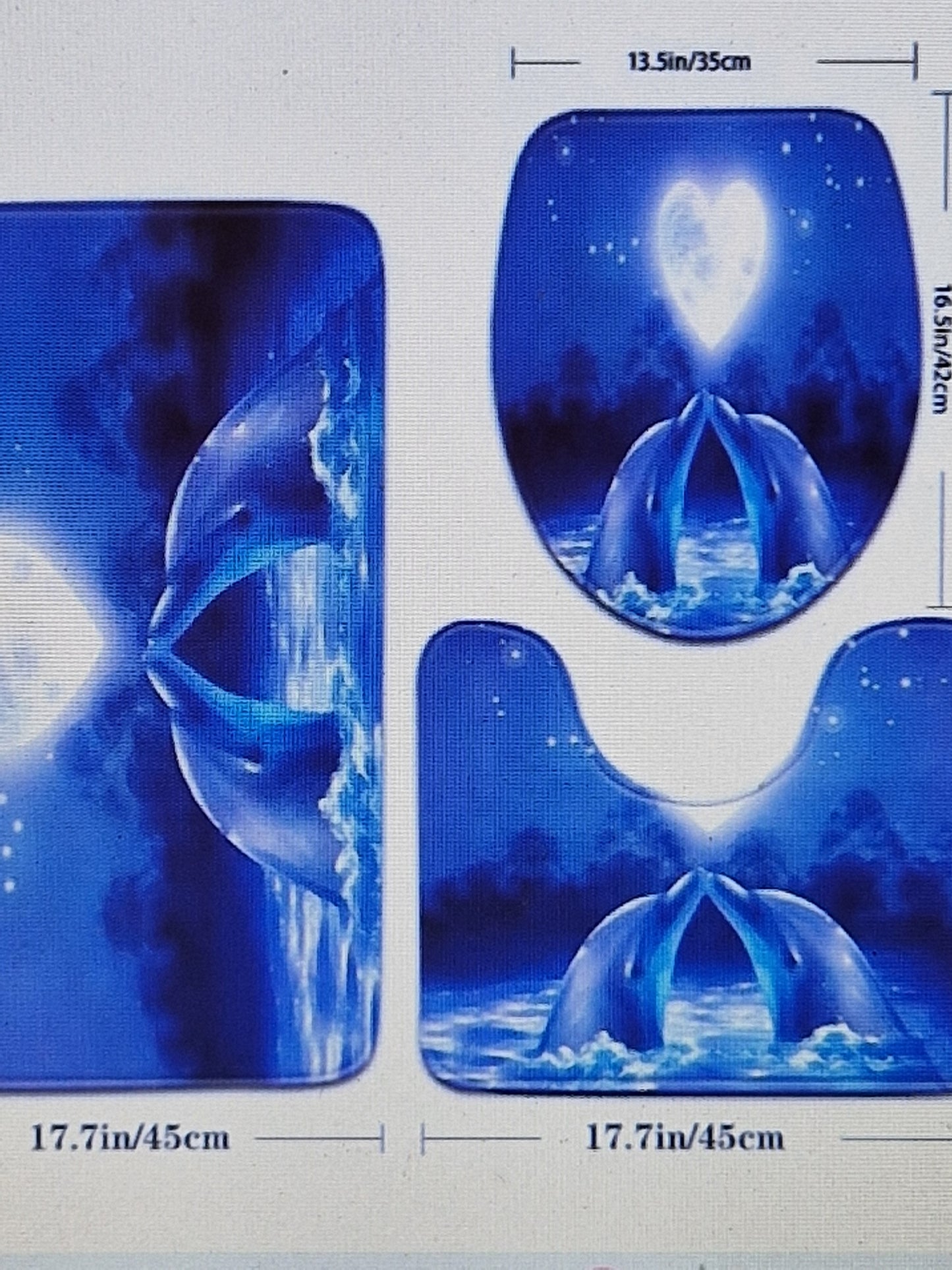 Dolphin bath mat set