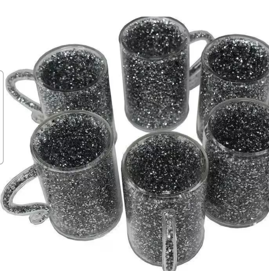 6pc crushed diamond cups
