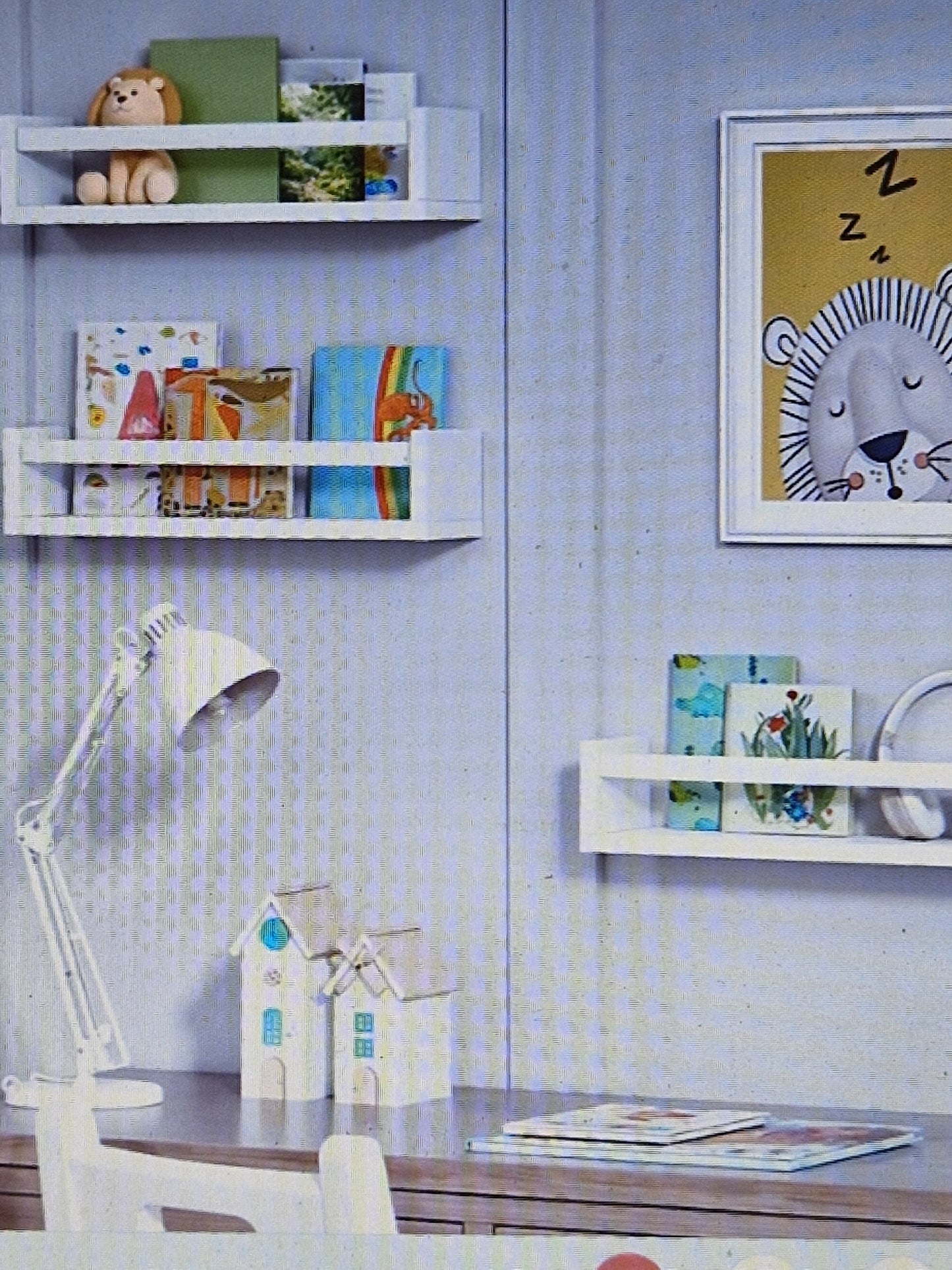 Wooden floating shelves