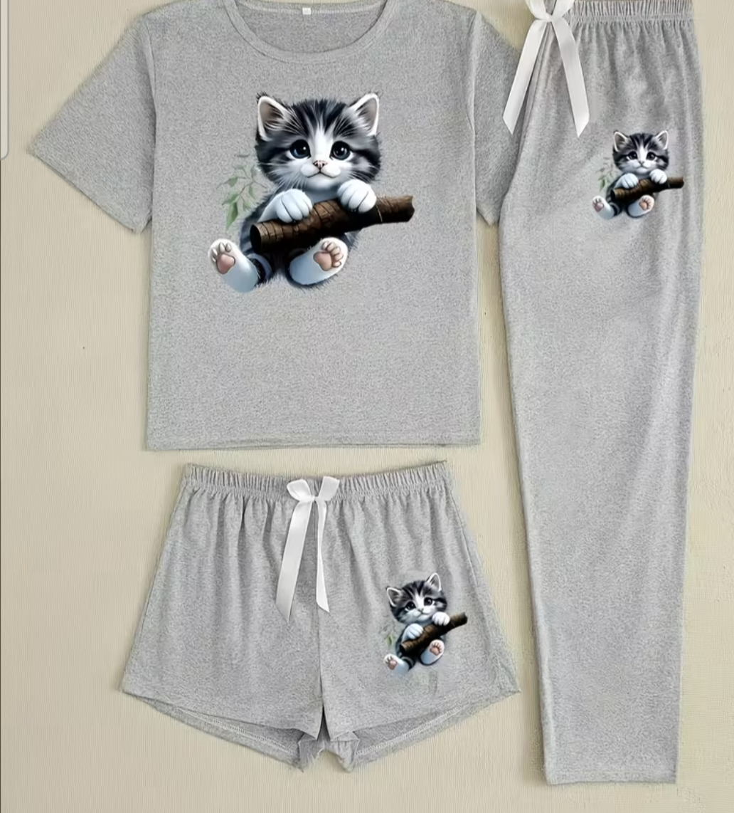 Womens 3pc pj's set