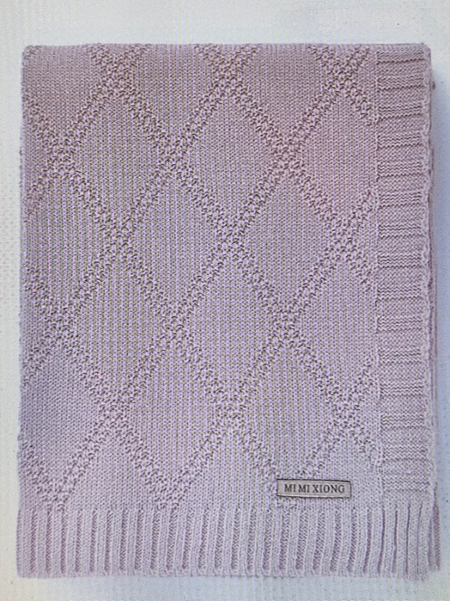 Children's rhombus knitted blanket