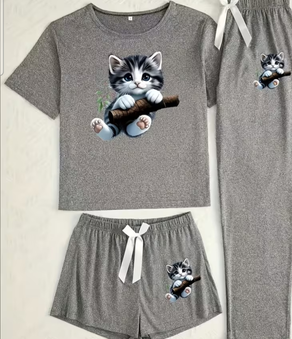 Womens 3pc pj's set