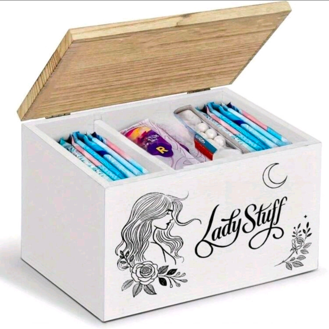 Bathroom storage box with lid
