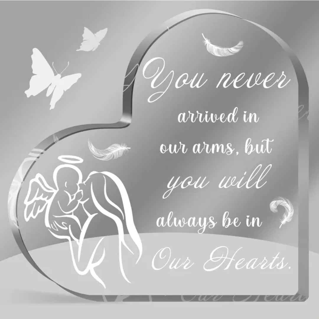 Heart shaped acrylic sign