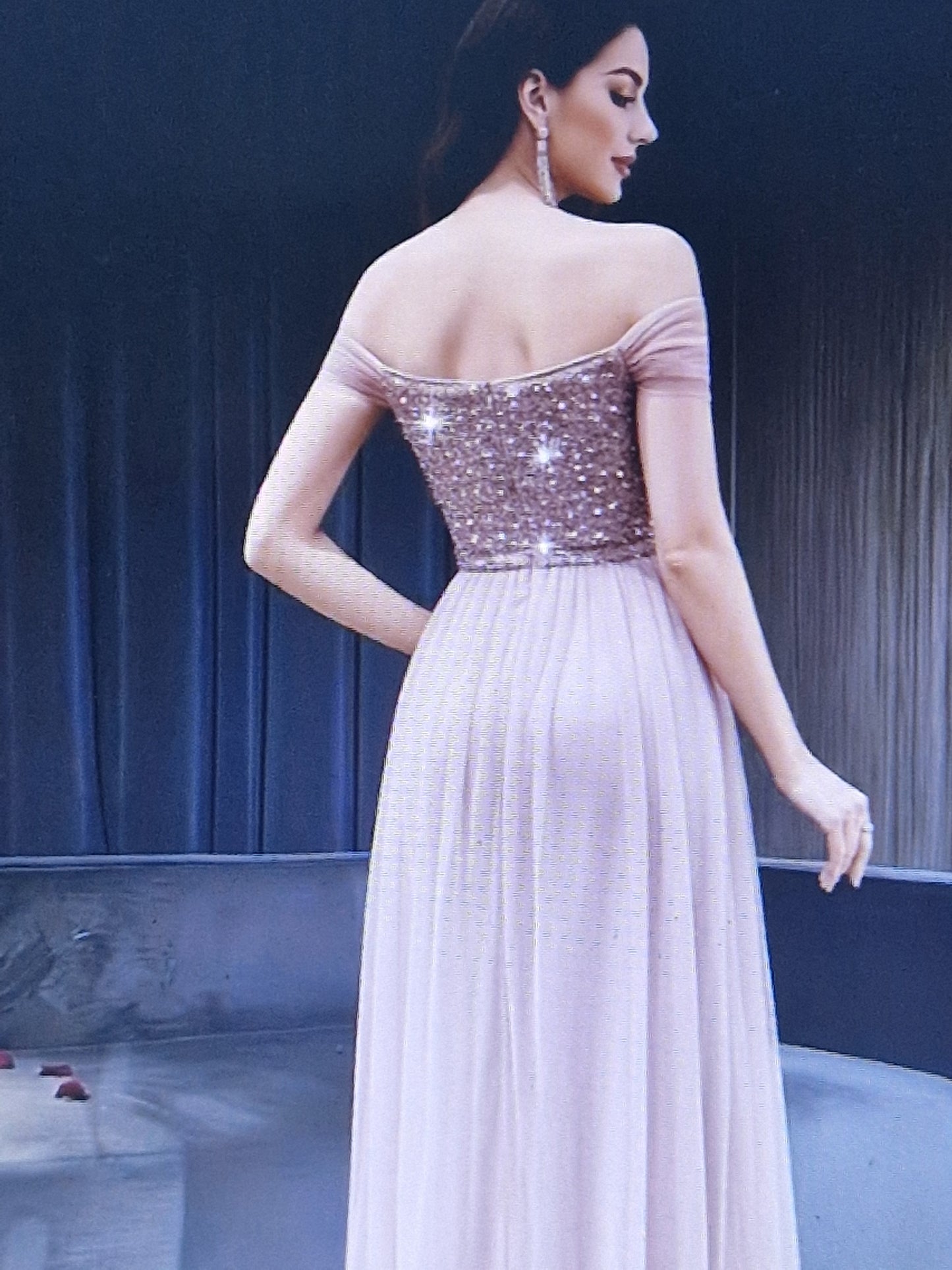 Woman's sequin mesh dress