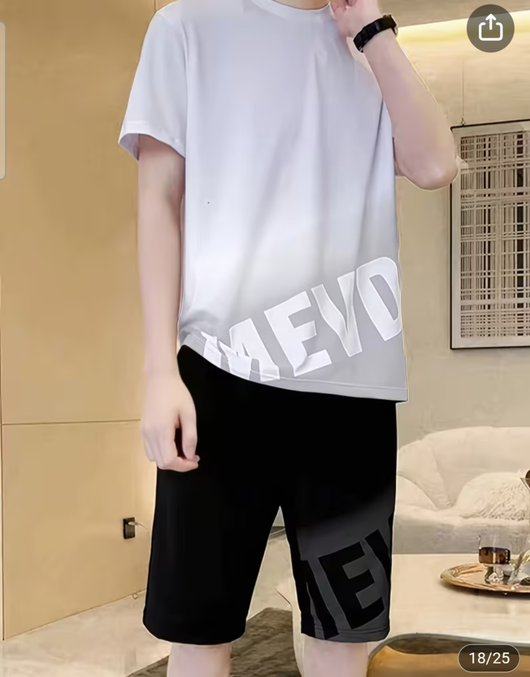 2pcs youth t shirt and short set