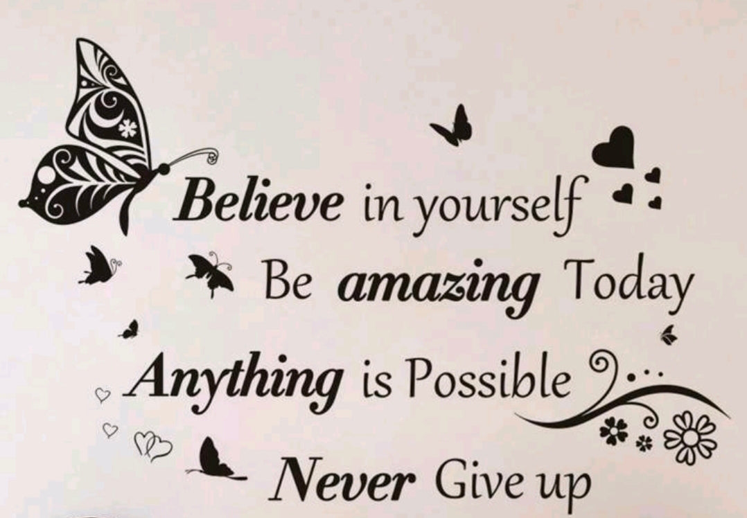 Inspirational decal quote