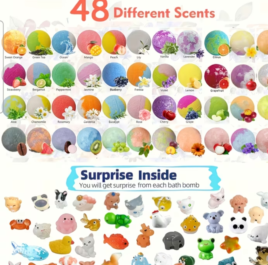 48pc bath bomb with suprise inside