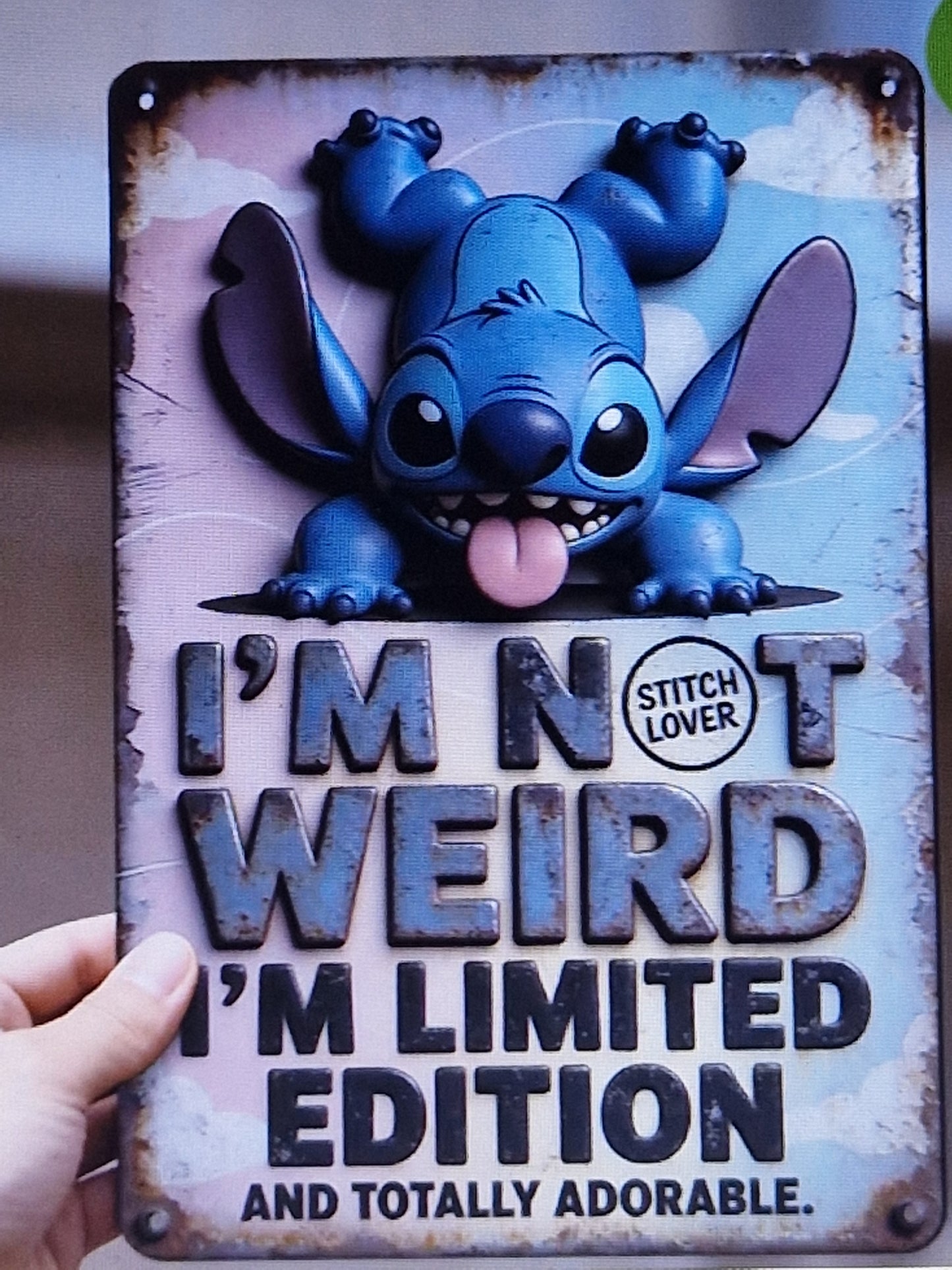 Alien metal plaque