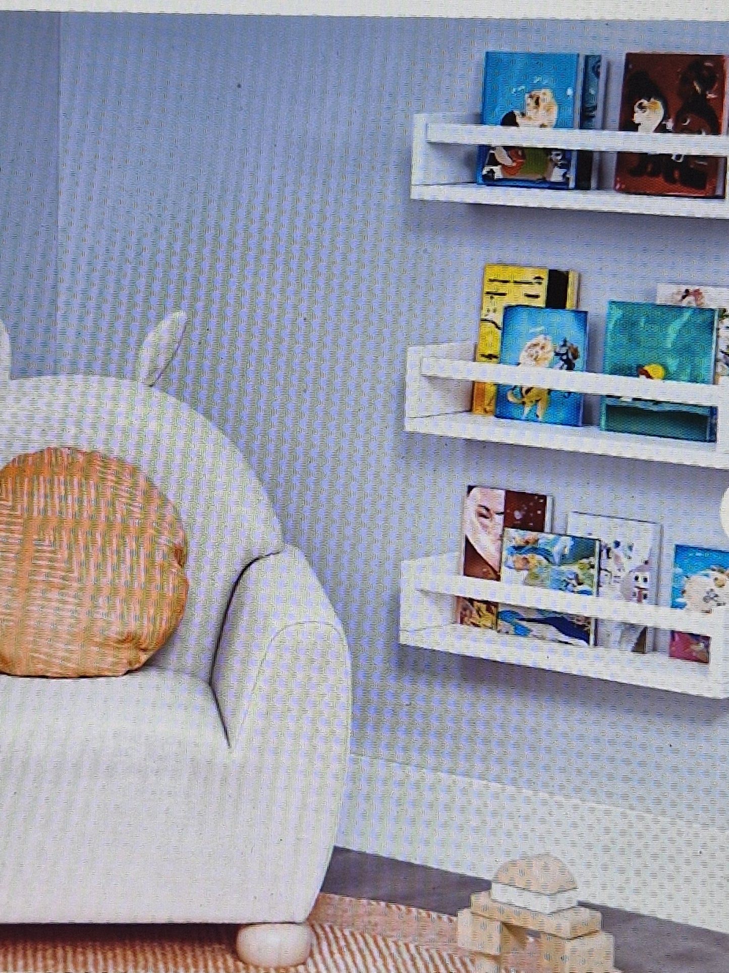 Wooden floating shelves